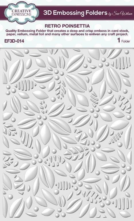  Creative Expressions 3D Embossingfolder Reto Poinsettia14,6x19cm